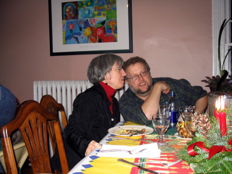 Roxie and Earl whispering.JPG